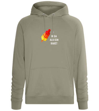 Ik Ga Als Een Raket Design - Comfort unisex hoodie_KHAKI_front