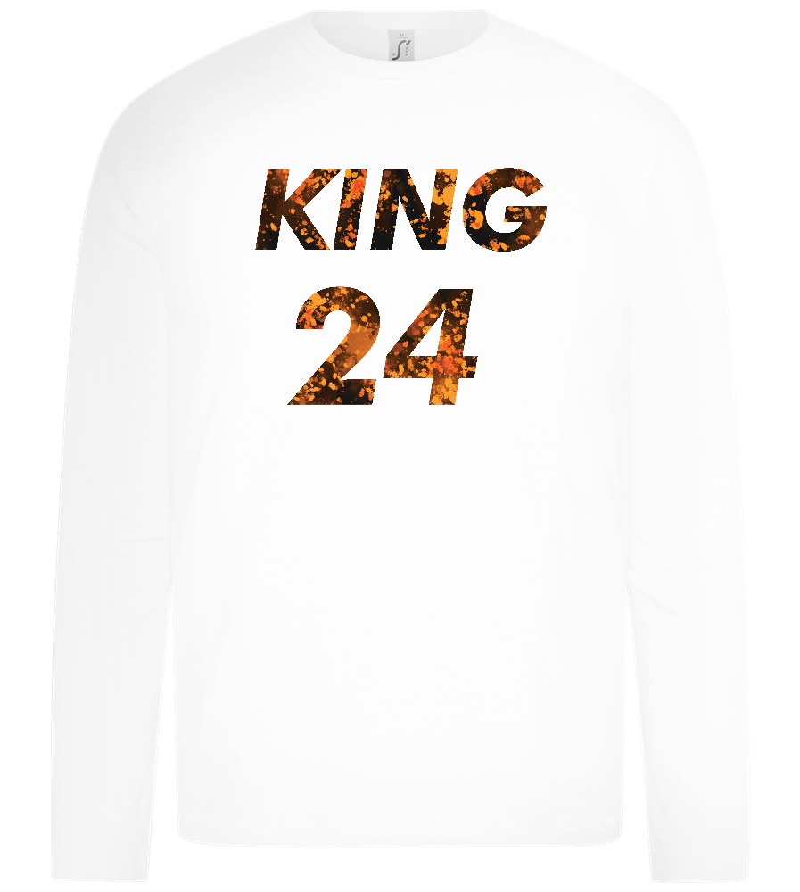 KING 24 Design - Premium kids long sleeve t-shirt_WHITE_front