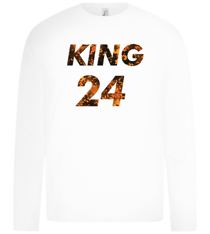 KING 24 Design - Premium kids long sleeve t-shirt_WHITE_front