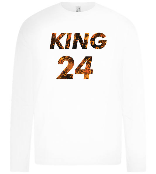 KING 24 Design - Premium kids long sleeve t-shirt_WHITE_front