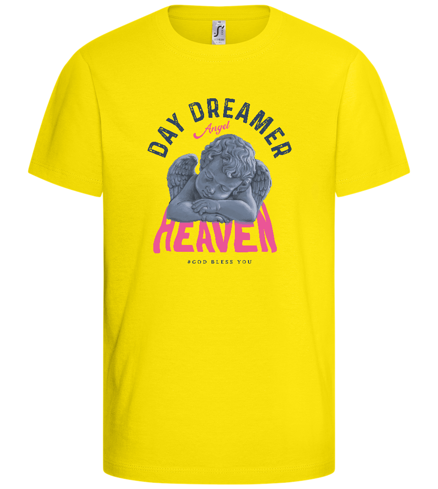 Day Dreamer Heaven Design - Basic kids t-shirt_YELLOW_front