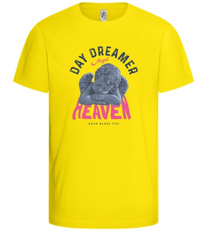 Day Dreamer Heaven Design - Basic kids t-shirt_YELLOW_front