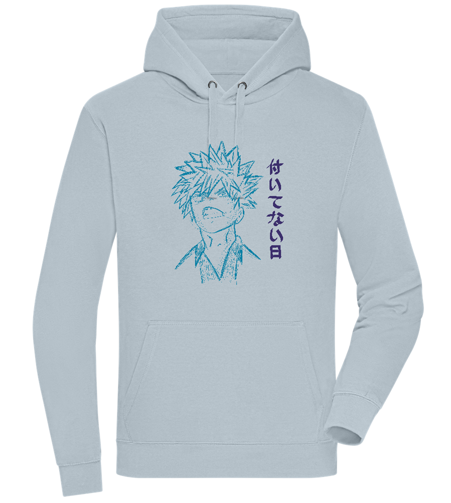 Anime Sketch Design - Premium unisex hoodie_CREAMY BLUE_front