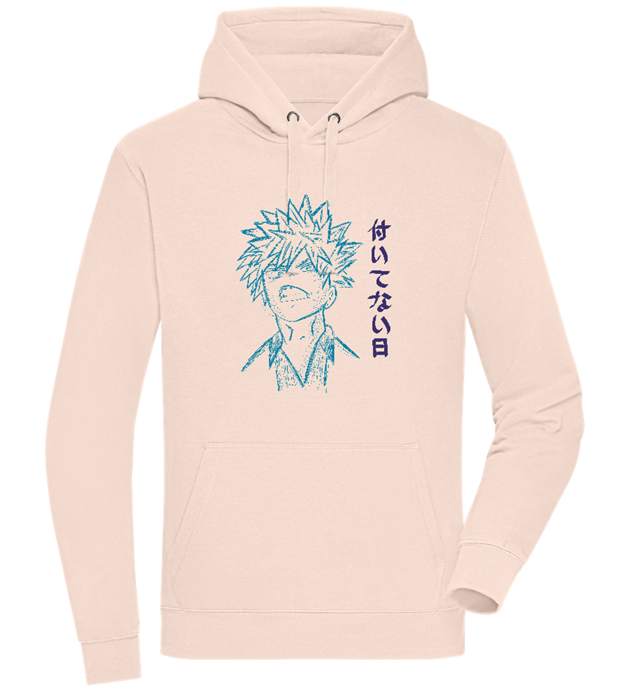 Anime Sketch Design - Premium unisex hoodie_LIGHT PEACH ROSE_front