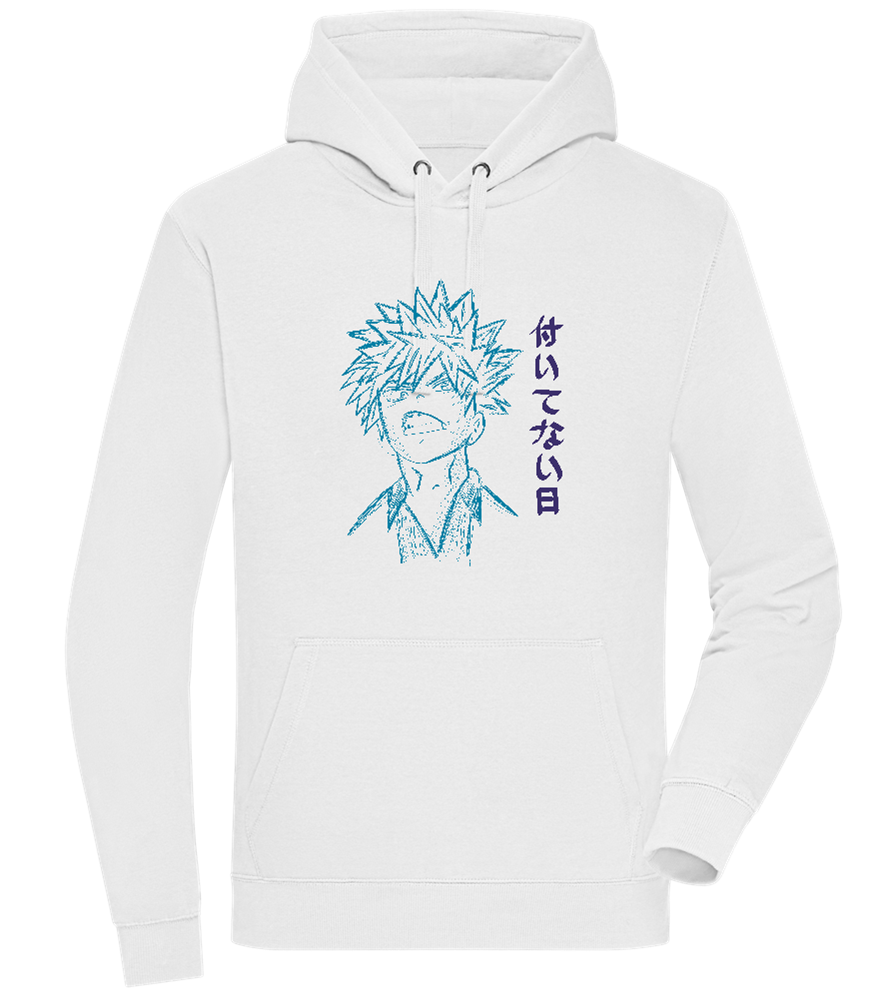 Anime Sketch Design - Premium unisex hoodie_WHITE_front