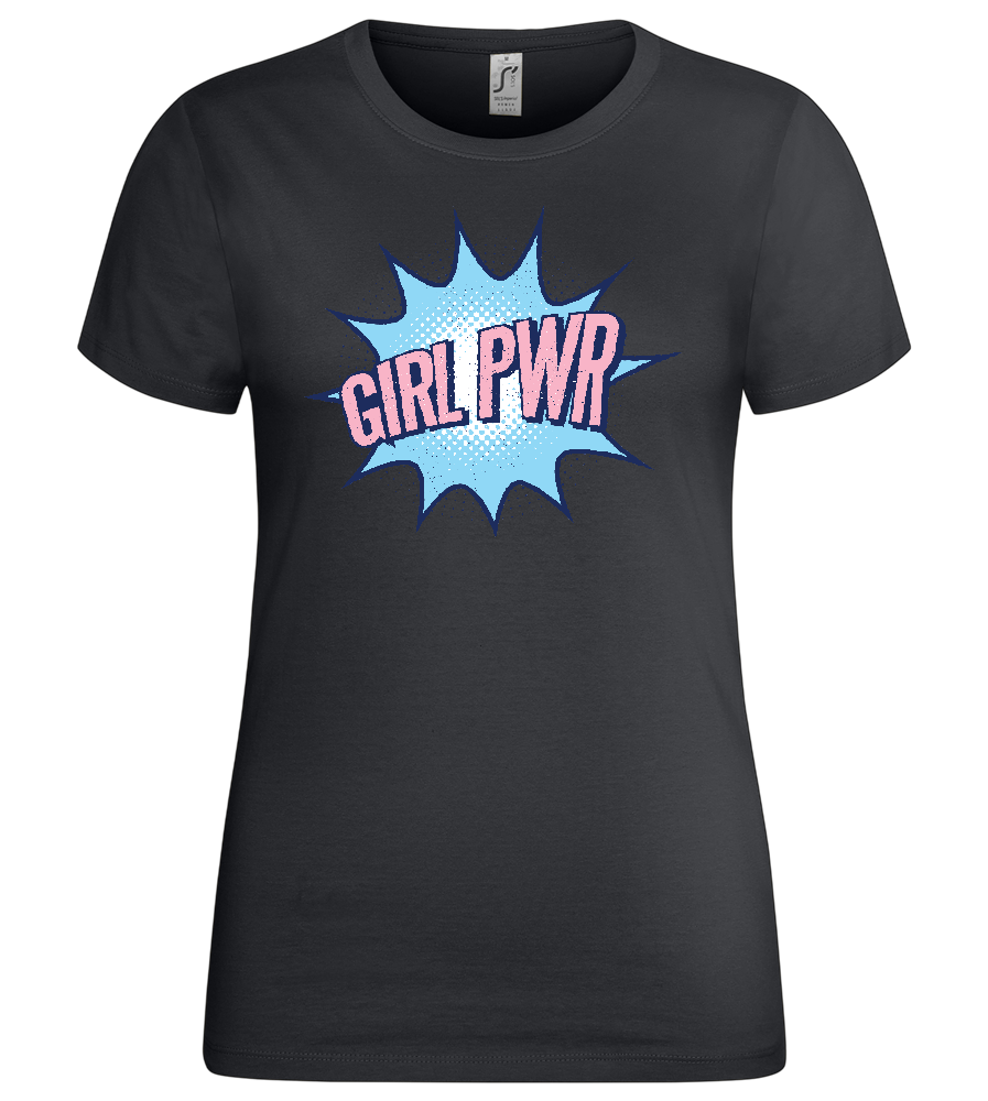 Girl PWR Design - Premium women's t-shirt_DARK GRAY_front