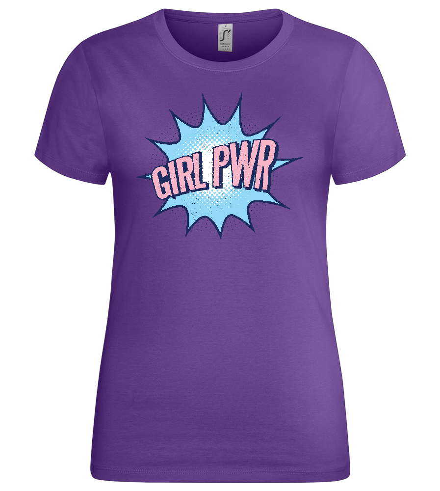 Girl PWR Design - Premium women's t-shirt_DARK PURPLE_front