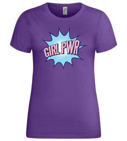 Girl PWR Design - Premium women's t-shirt_DARK PURPLE_front