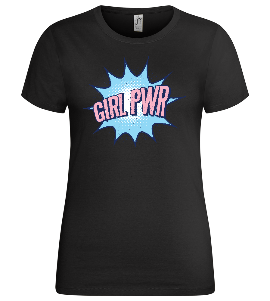 Girl PWR Design - Premium women's t-shirt_DEEP BLACK_front