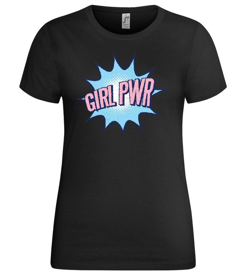 Girl PWR Design - Premium women's t-shirt_DEEP BLACK_front