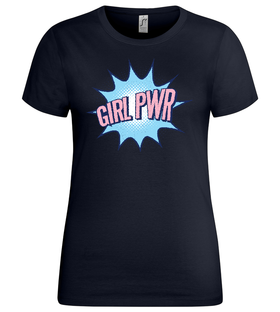 Girl PWR Design - Premium women's t-shirt_FRENCH NAVY_front