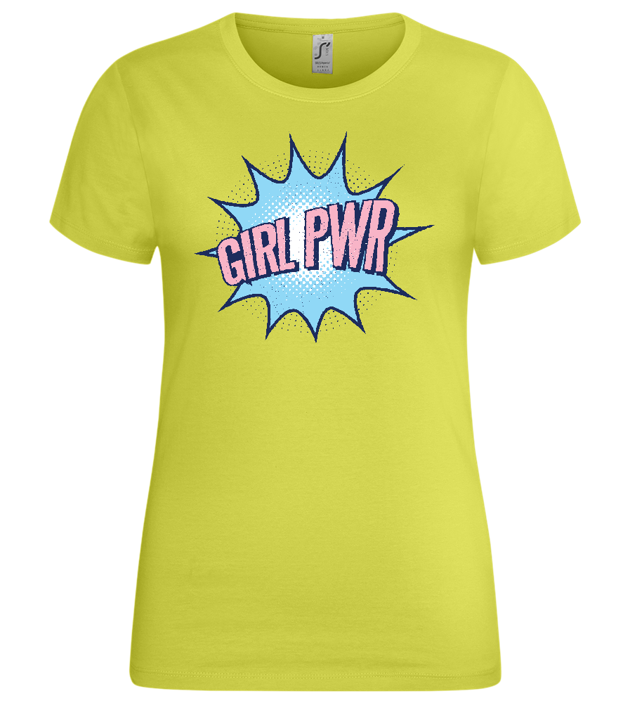 Girl PWR Design - Premium women's t-shirt_GREEN APPLE_front