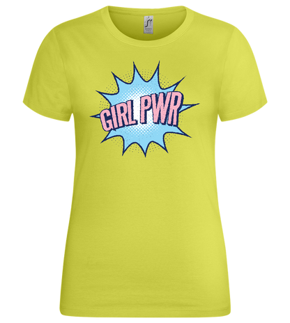 Girl PWR Design - Premium women's t-shirt_GREEN APPLE_front