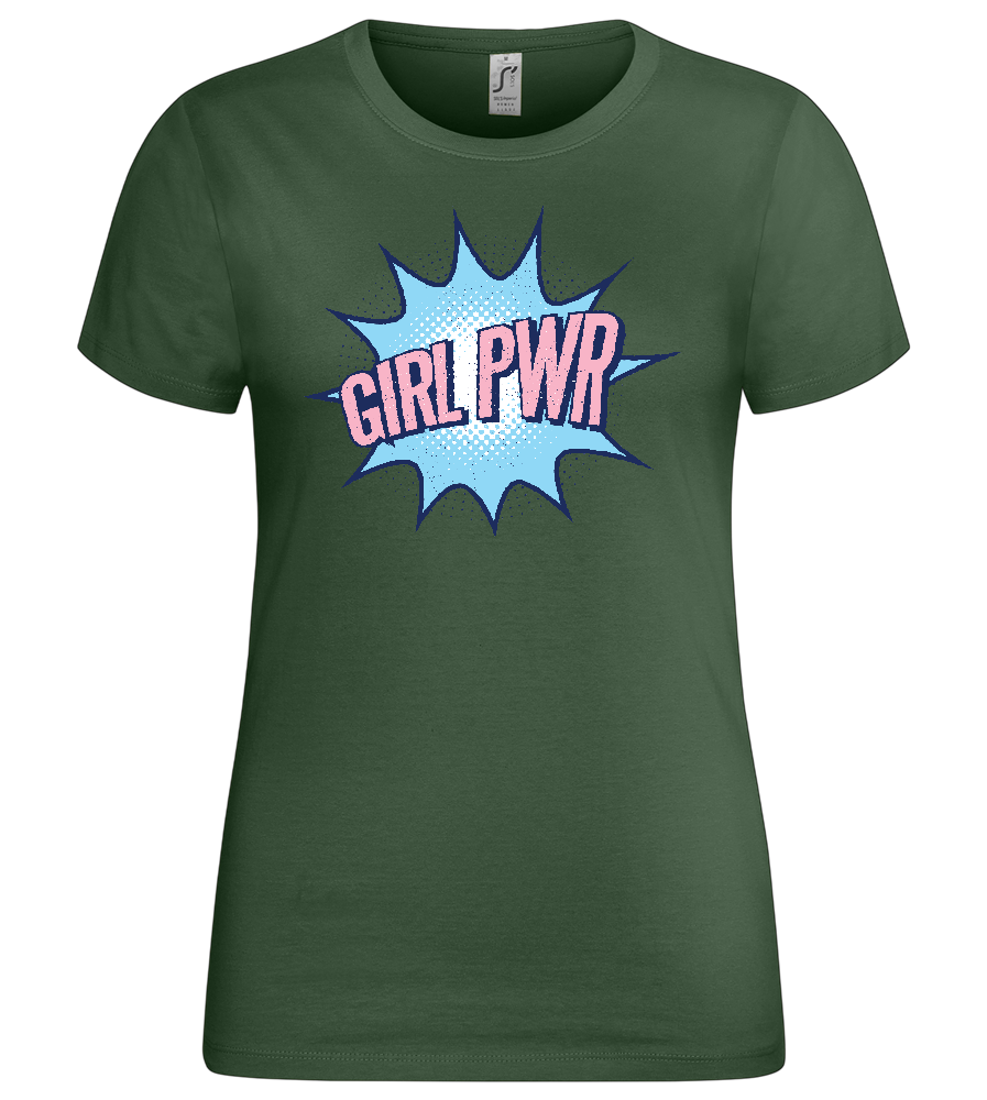 Girl PWR Design - Premium women's t-shirt_GREEN BOTTLE_front