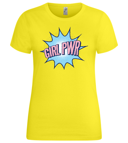 Girl PWR Design - Premium women's t-shirt_LEMON_front