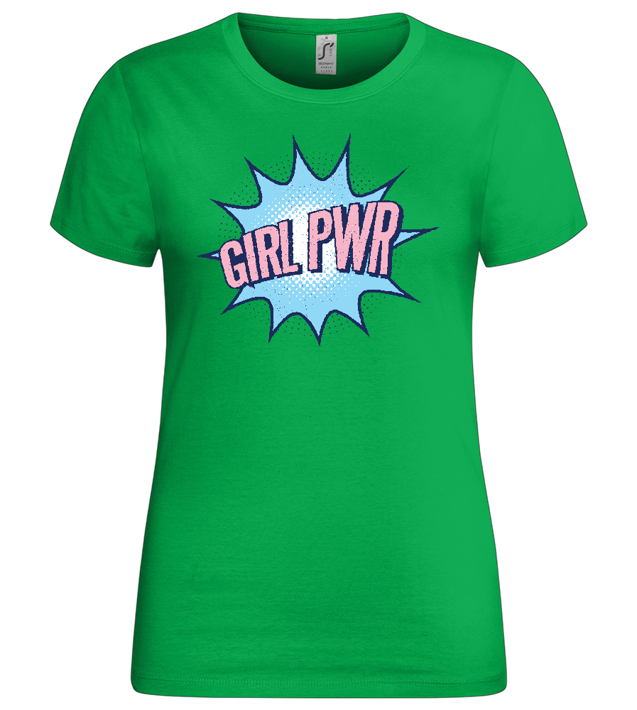 Girl PWR Design - Premium women's t-shirt_MEADOW GREEN_front