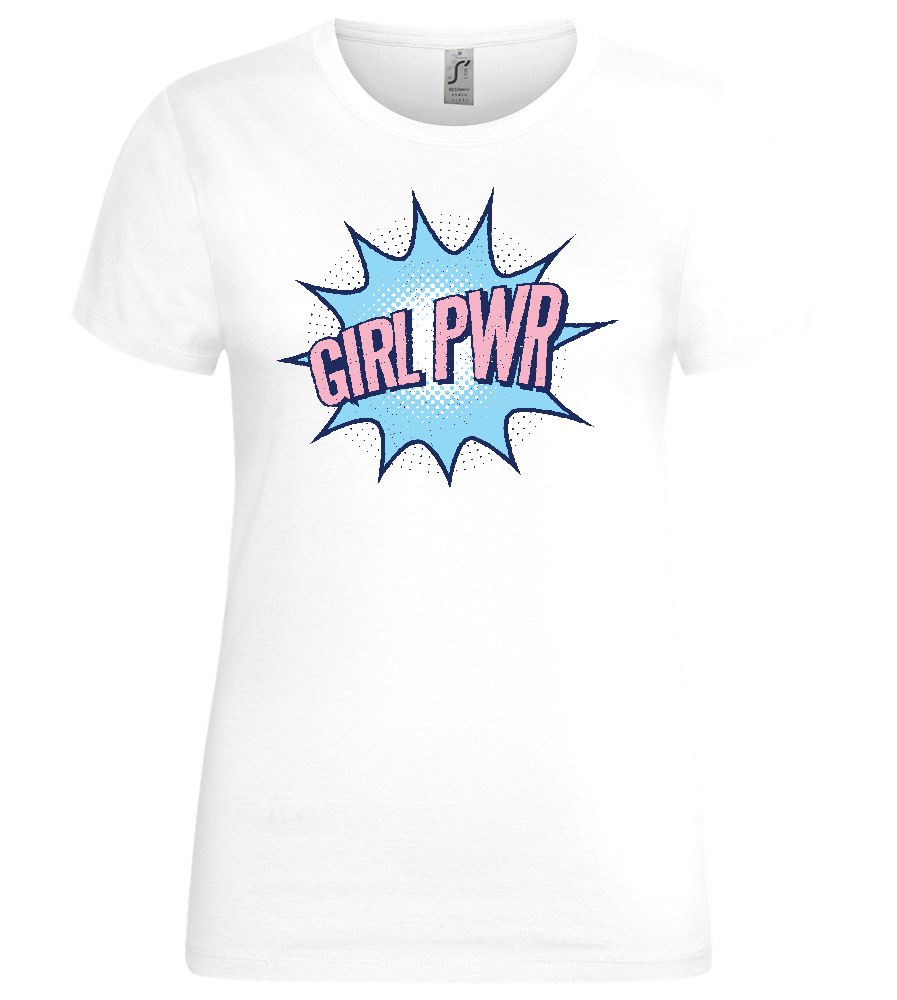 Girl PWR Design - Premium women's t-shirt_WHITE_front