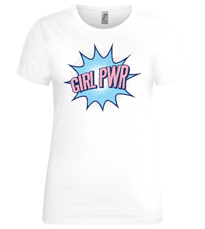 Girl PWR Design - Premium women's t-shirt_WHITE_front