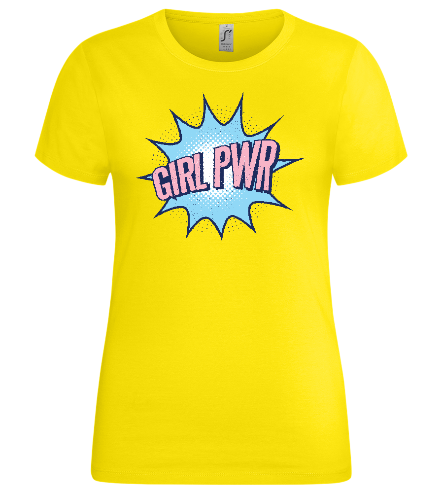 Girl PWR Design - Premium women's t-shirt_YELLOW_front