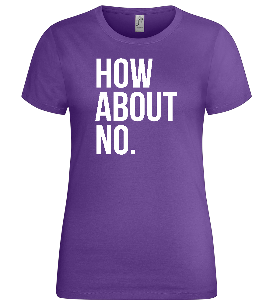 Nope Design - Premium women's t-shirt_DARK PURPLE_front