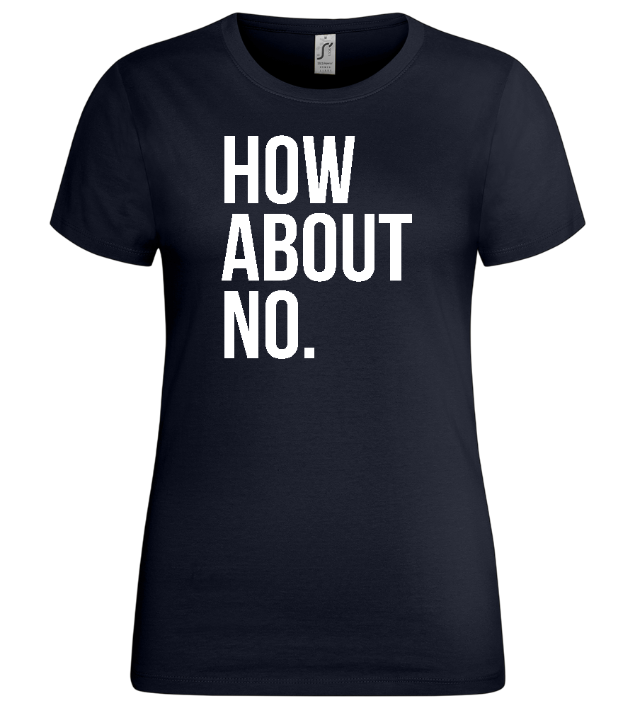 Nope Design - Premium women's t-shirt_FRENCH NAVY_front