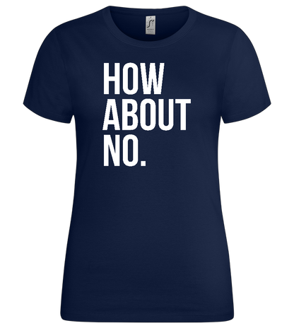 Nope Design - Premium women's t-shirt_MARINE_front