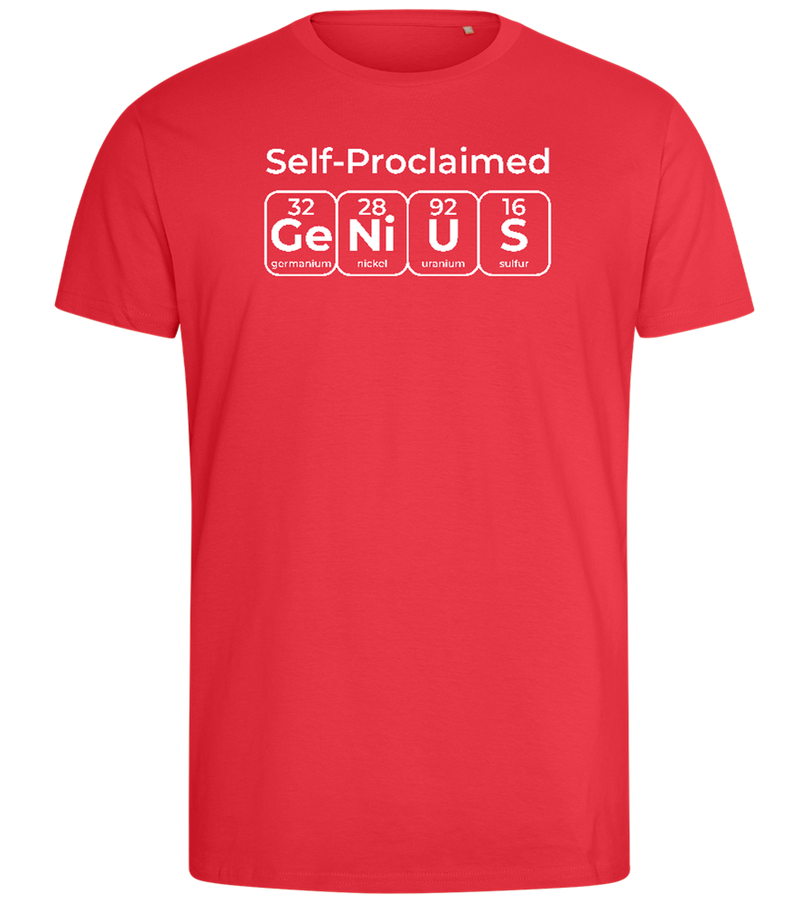 Periodic Table Genius Design - Comfort men's fitted t-shirt_BRIGHT RED_front