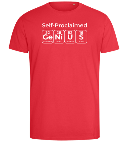 Periodic Table Genius Design - Comfort men's fitted t-shirt_BRIGHT RED_front