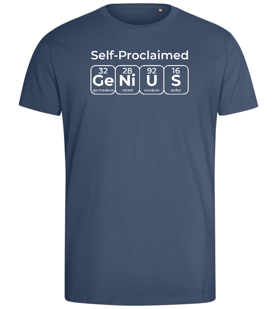 Periodic Table Genius Design - Comfort men's fitted t-shirt_DENIM_front