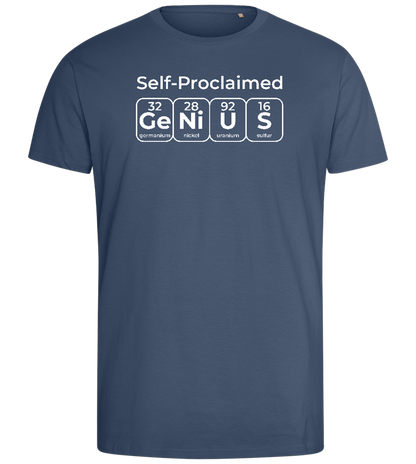 Periodic Table Genius Design - Comfort men's fitted t-shirt_DENIM_front