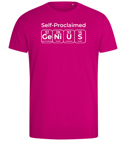 Periodic Table Genius Design - Comfort men's fitted t-shirt_FUCHSIA_front