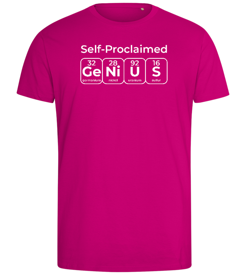 Periodic Table Genius Design - Comfort men's fitted t-shirt_FUCHSIA_front