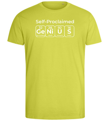 Periodic Table Genius Design - Comfort men's fitted t-shirt_GREEN APPLE_front