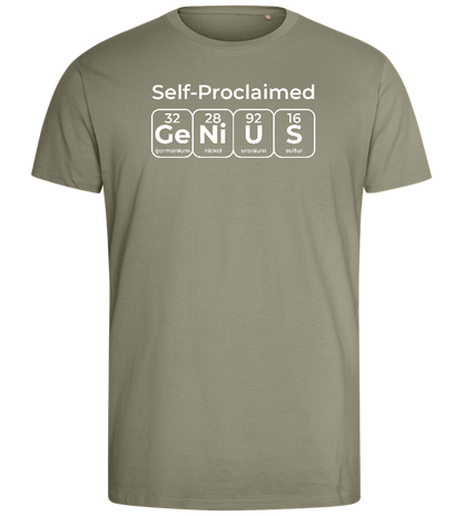 Periodic Table Genius Design - Comfort men's fitted t-shirt_KHAKI_front