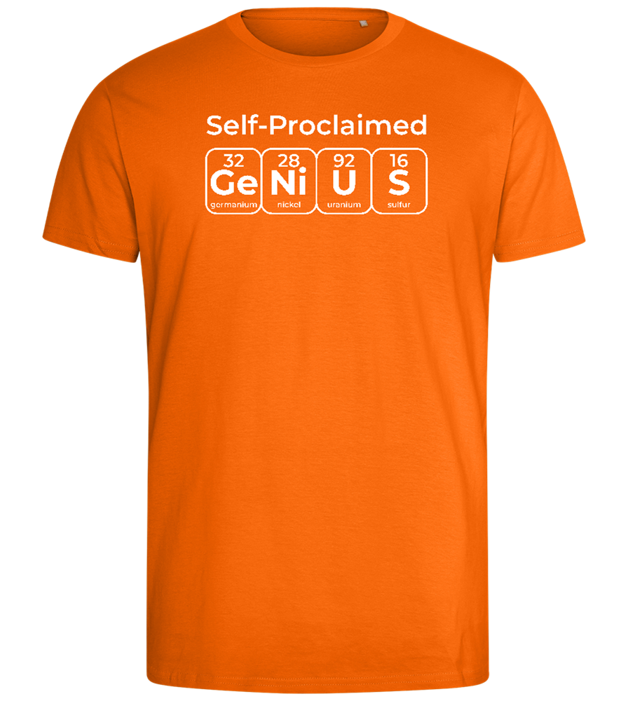 Periodic Table Genius Design - Comfort men's fitted t-shirt_ORANGE_front