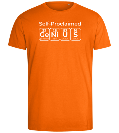 Periodic Table Genius Design - Comfort men's fitted t-shirt_ORANGE_front