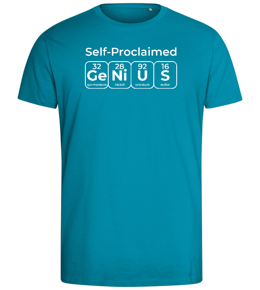 Periodic Table Genius Design - Comfort men's fitted t-shirt_TURQUOISE_front