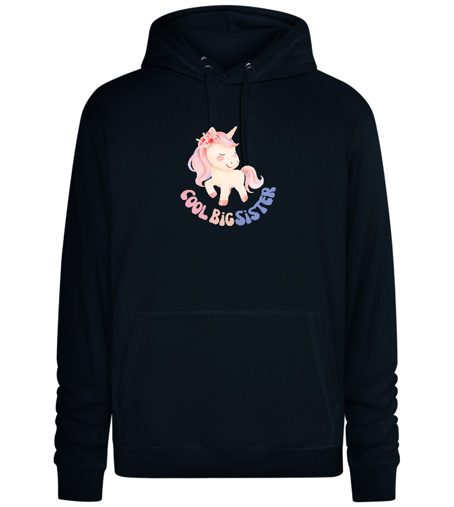 Cool Big Sister Unicorn Design - Premium unisex hoodie_BLACK_front