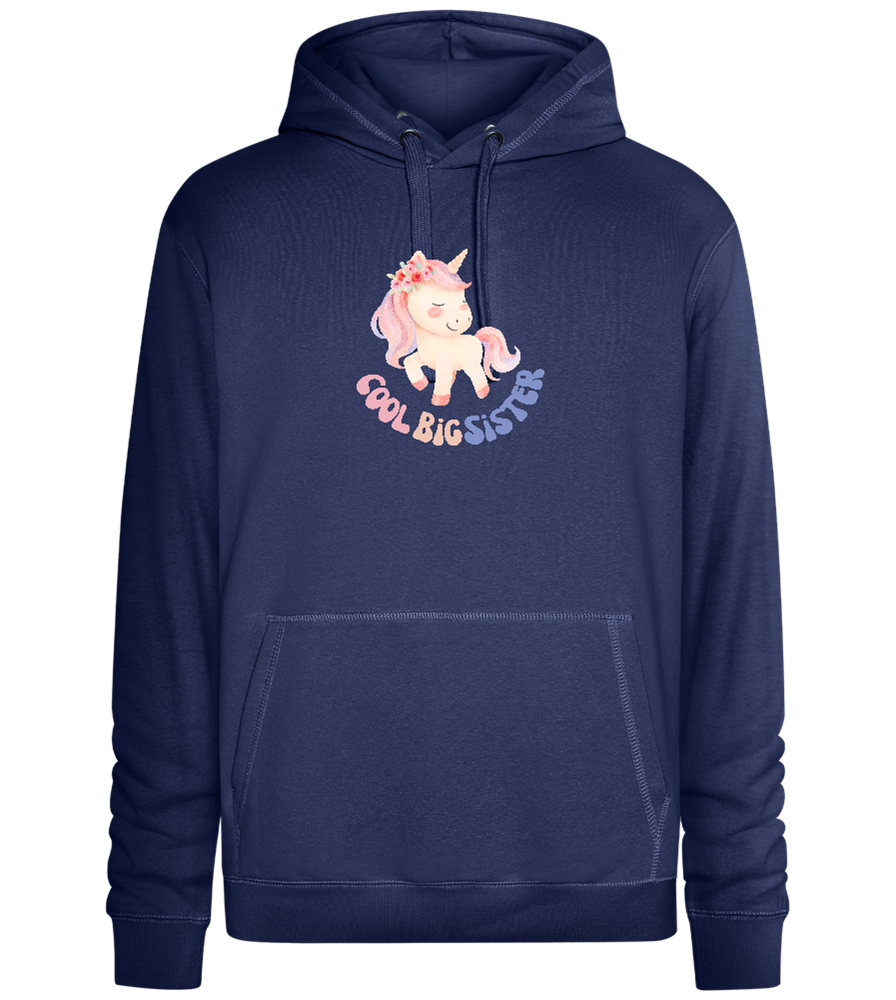 Cool Big Sister Unicorn Design - Premium unisex hoodie_DENIM CHINA_front