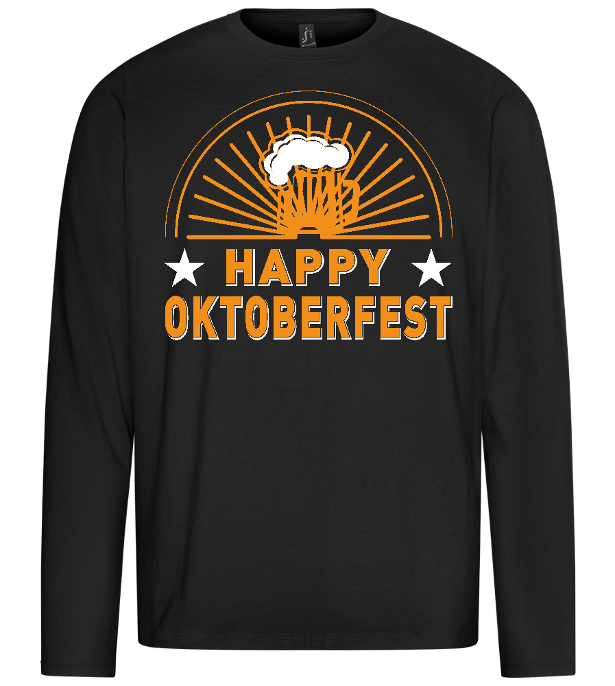 Happy Oktoberfest Design - Premium men's long sleeve t-shirt_DEEP BLACK_front