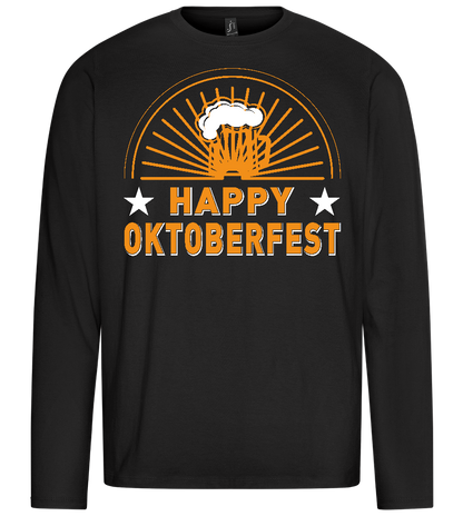 Happy Oktoberfest Design - Premium men's long sleeve t-shirt_DEEP BLACK_front