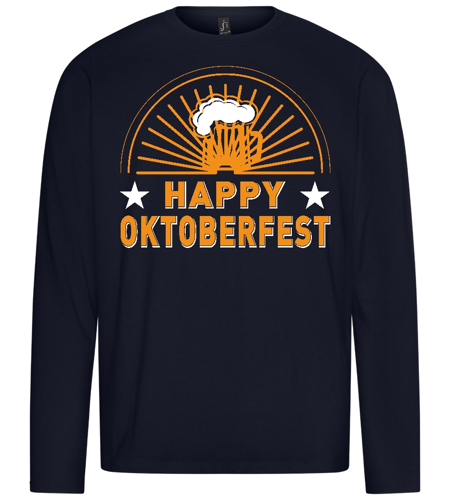 Happy Oktoberfest Design - Premium men's long sleeve t-shirt_FRENCH NAVY_front