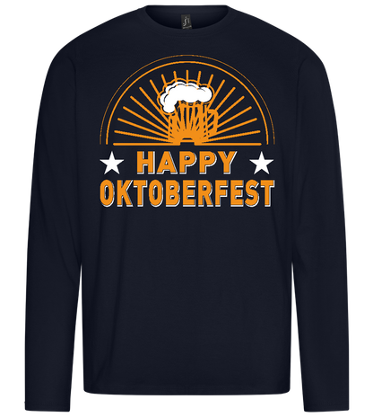 Happy Oktoberfest Design - Premium men's long sleeve t-shirt_FRENCH NAVY_front