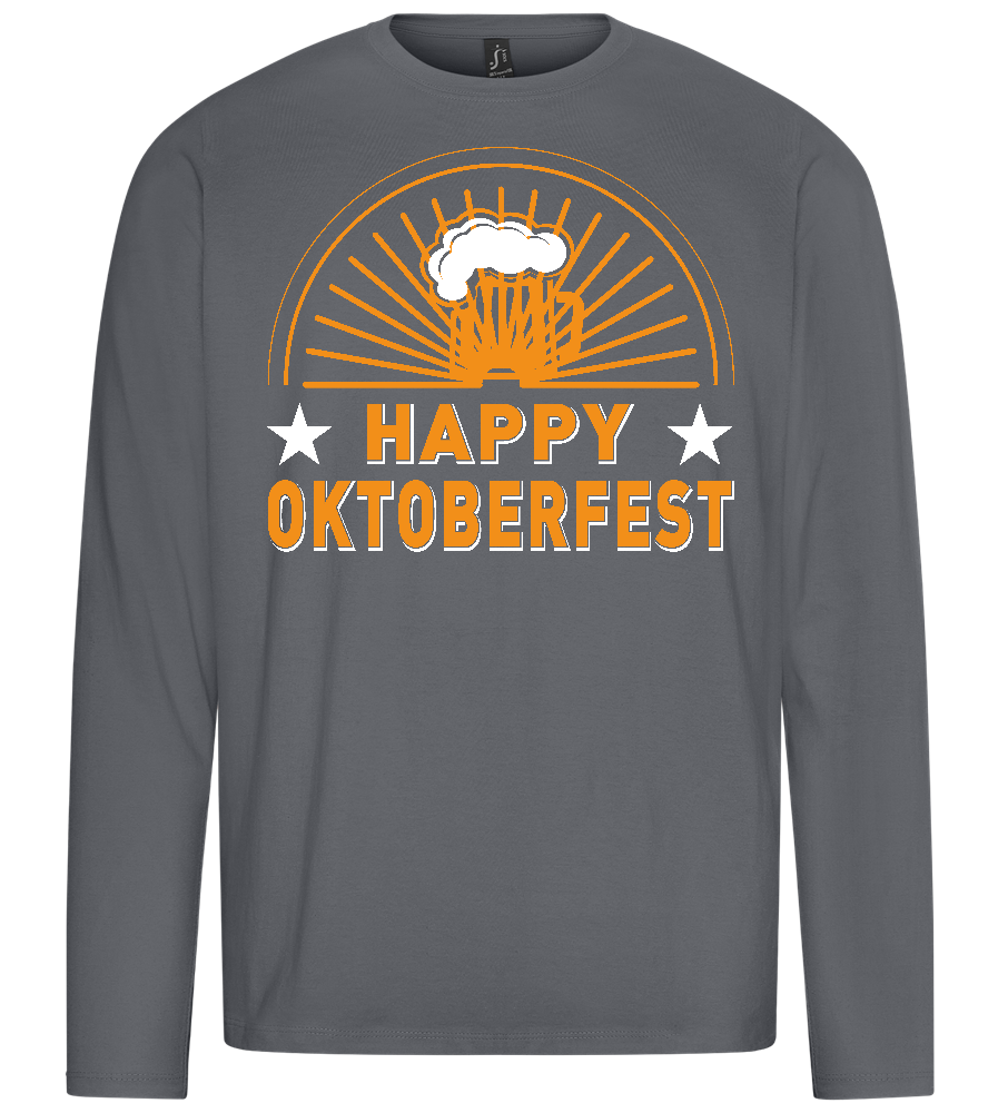 Happy Oktoberfest Design - Premium men's long sleeve t-shirt_MOUSE GREY_front