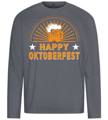 Happy Oktoberfest Design - Premium men's long sleeve t-shirt_MOUSE GREY_front