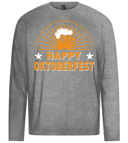 Happy Oktoberfest Design - Premium men's long sleeve t-shirt_ORION GREY_front