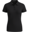 Premium women's polycotton polo shirt_BLACK_front