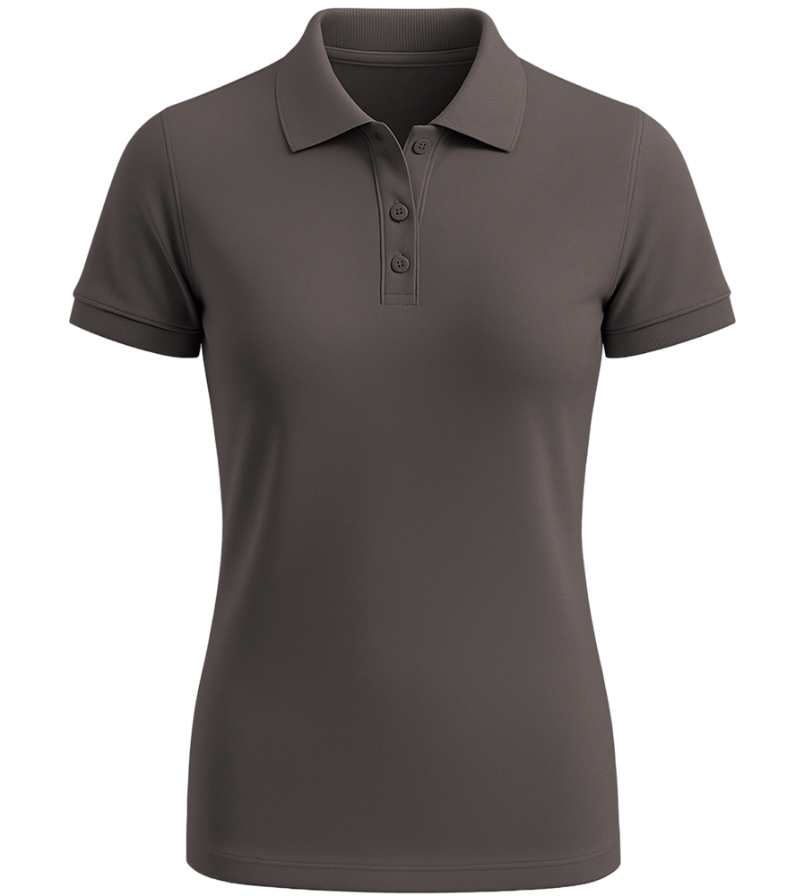 Premium women's polycotton polo shirt_DARK GREY_front