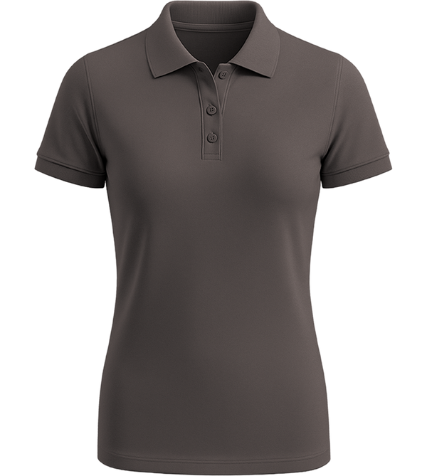 Premium women's polycotton polo shirt_DARK GREY_front