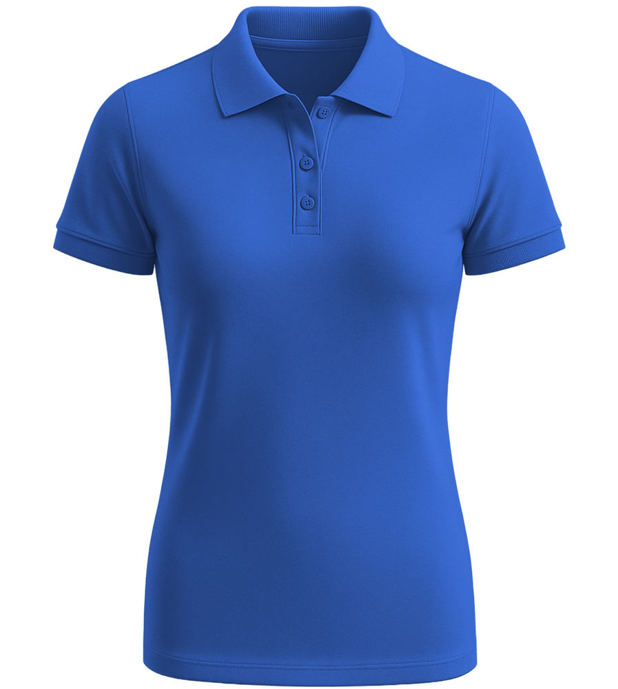 Premium women's polycotton polo shirt_ROYAL BLUE_front